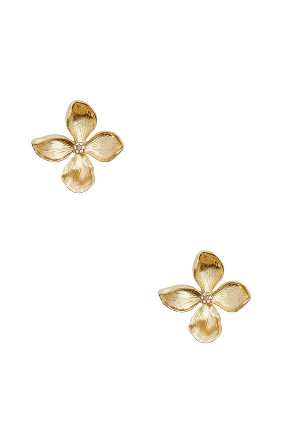 Danna Floral Earrings Gold Stud Earrings