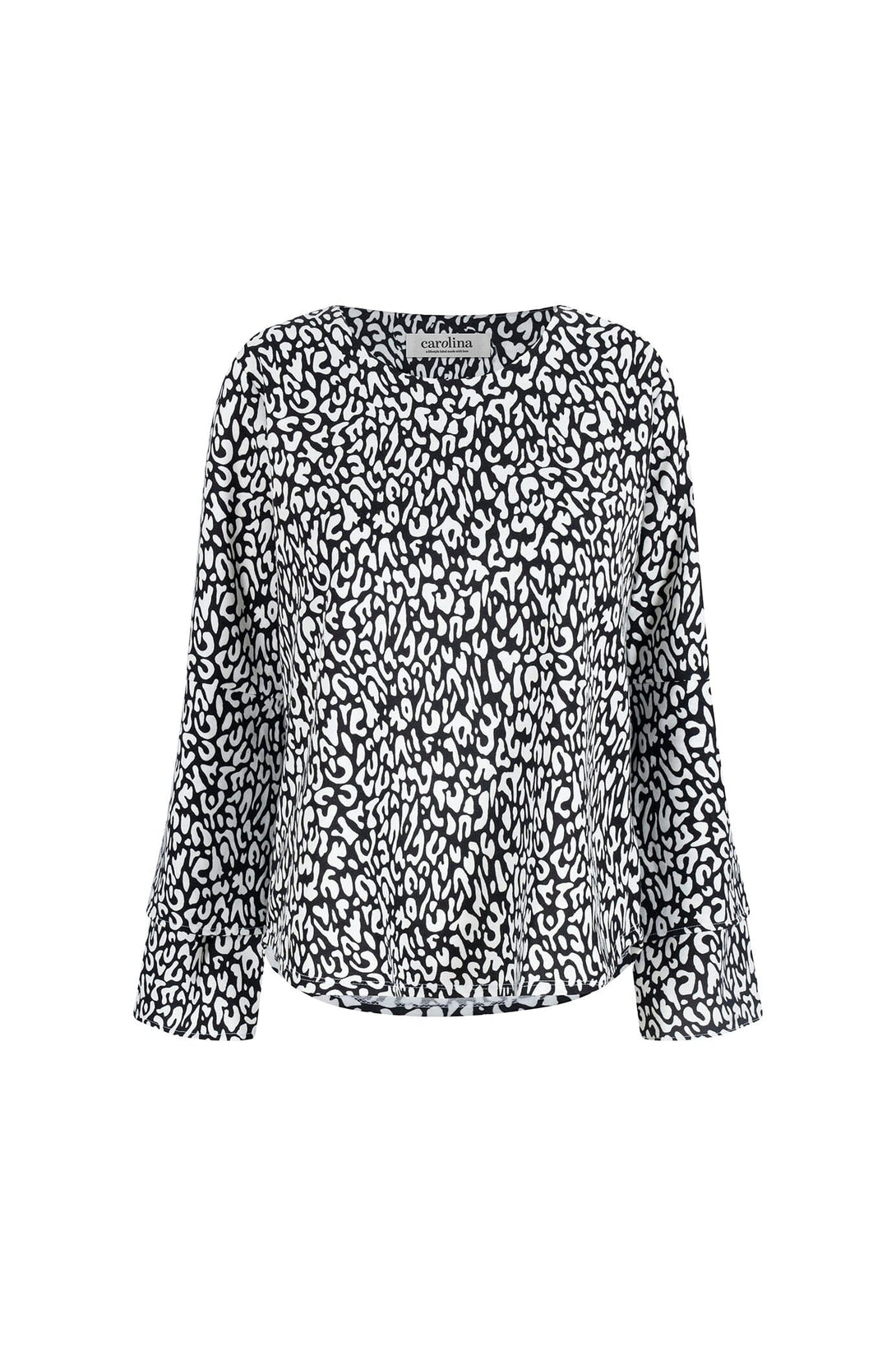 Diana Long Sleeve Top Black and White – Carolina