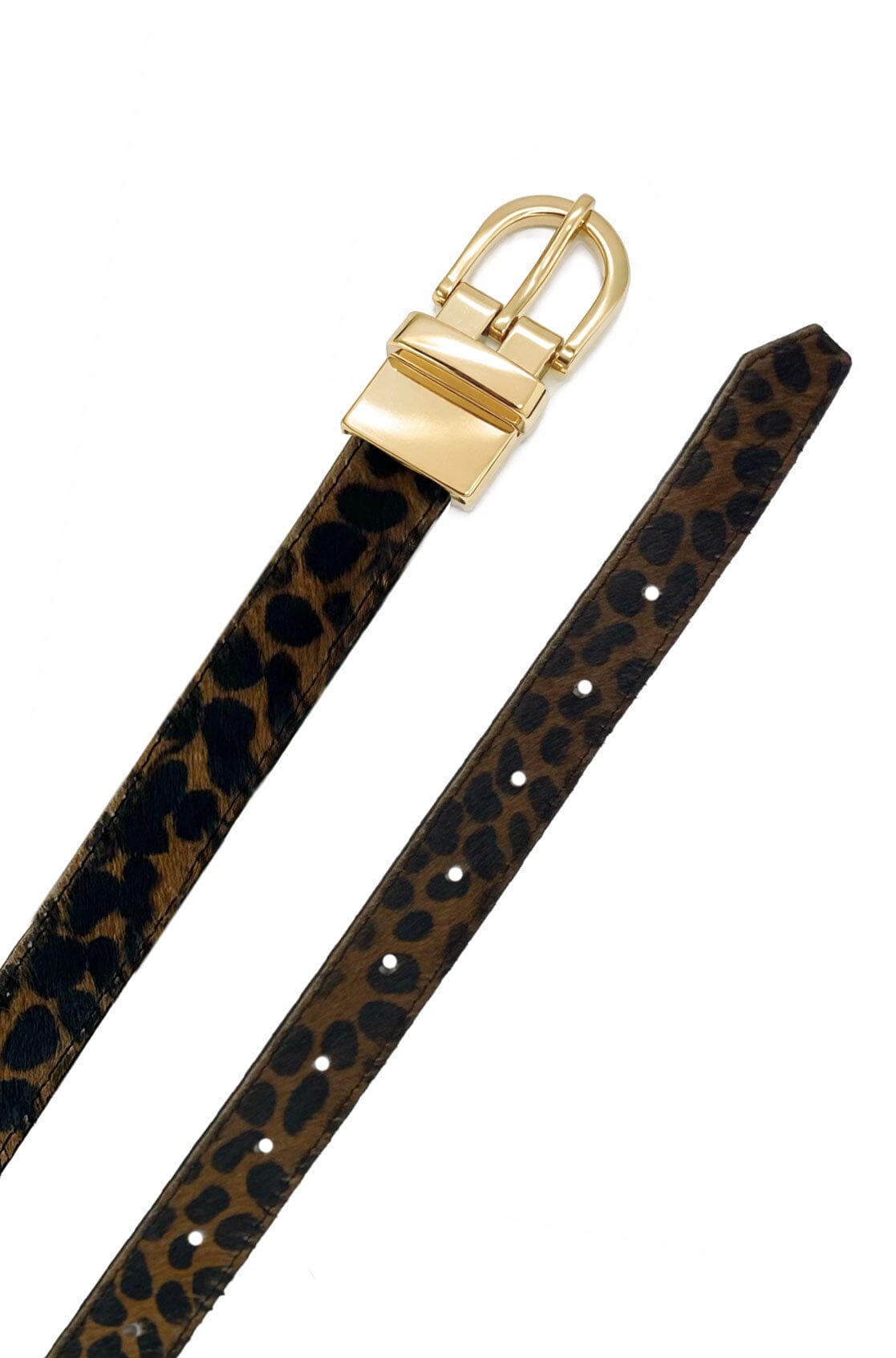 Ellen Reversible Leather Belt Cheetah & Black Belts