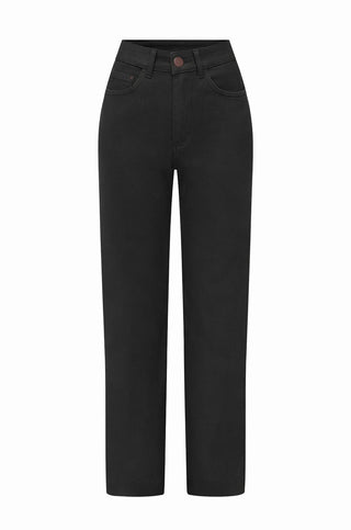 Ellie Straight Leg Coated Jeans Black Denim Pants