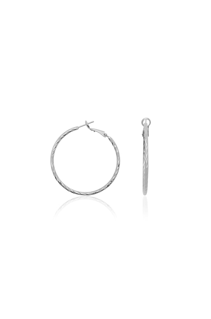 Emersyn Earrings Silver Hoop Earrings