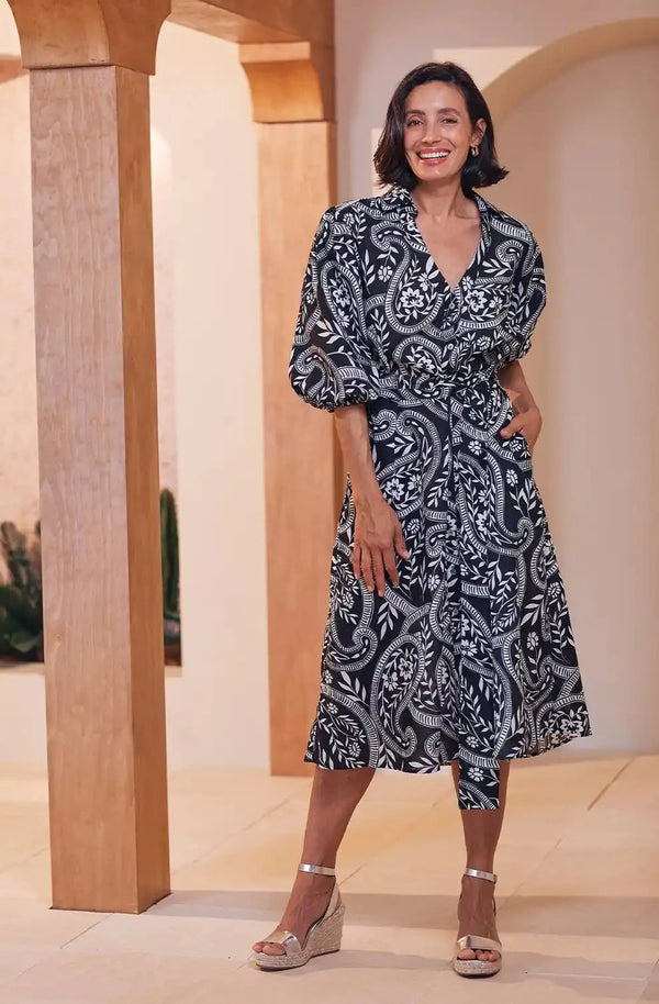 Francis Dress Black and White Dress