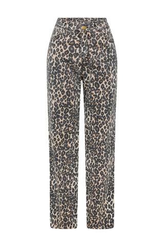 Gloria Animal Print High Rise Jeans Denim Pants