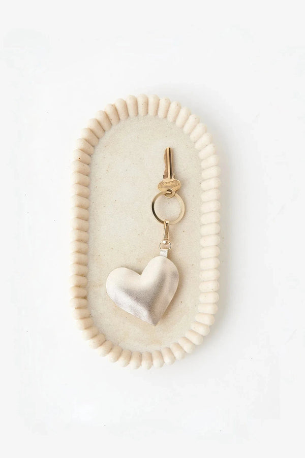Heart Keyring Soft Leather Gold Accessories