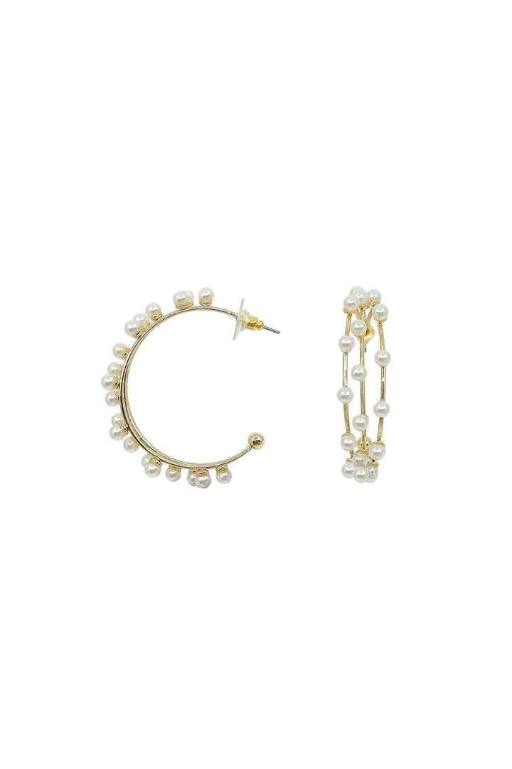 Jasmyne Pearl Earrings Gold Earrings