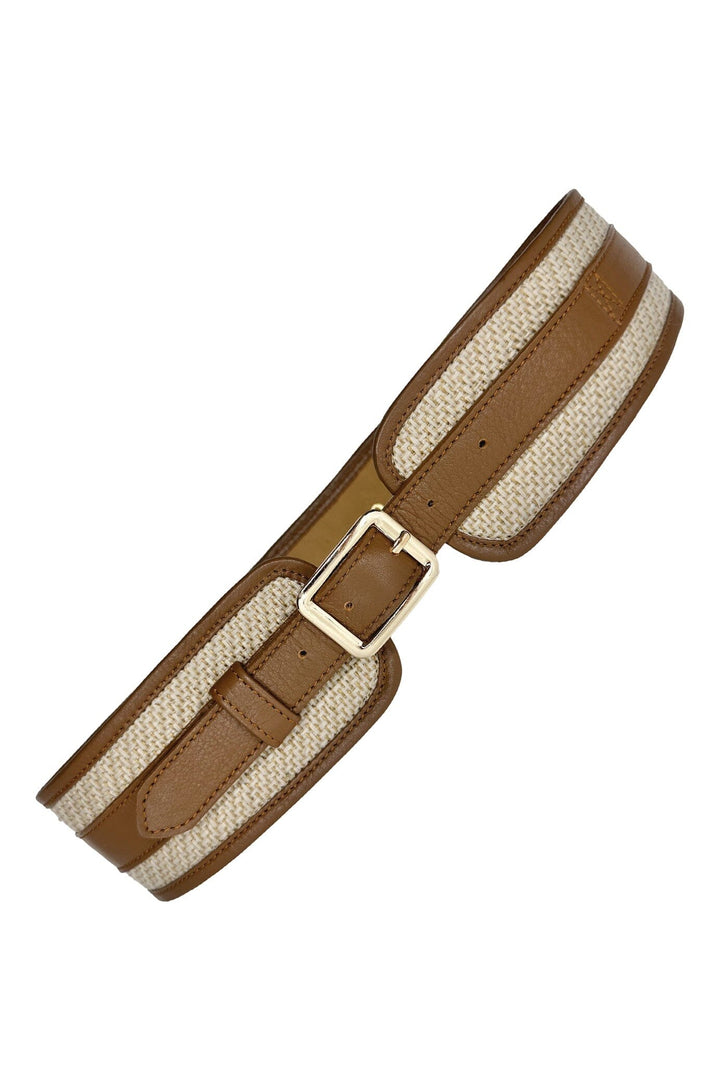 Jaya Elasticised Belt Tan Belts