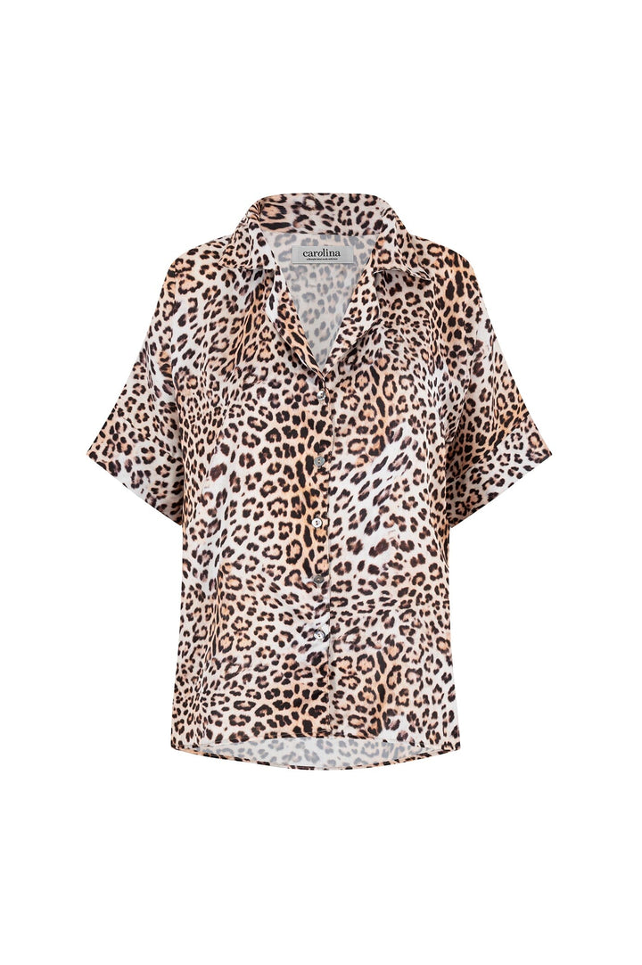 Karina Animal Print Top Tops