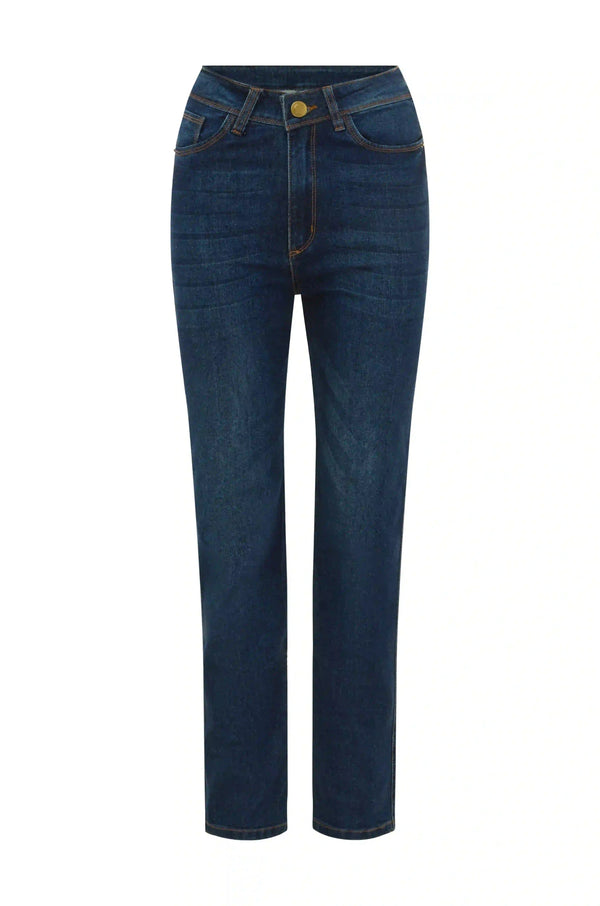 Katya Jeans Denim Blue High Rise Denim Pants