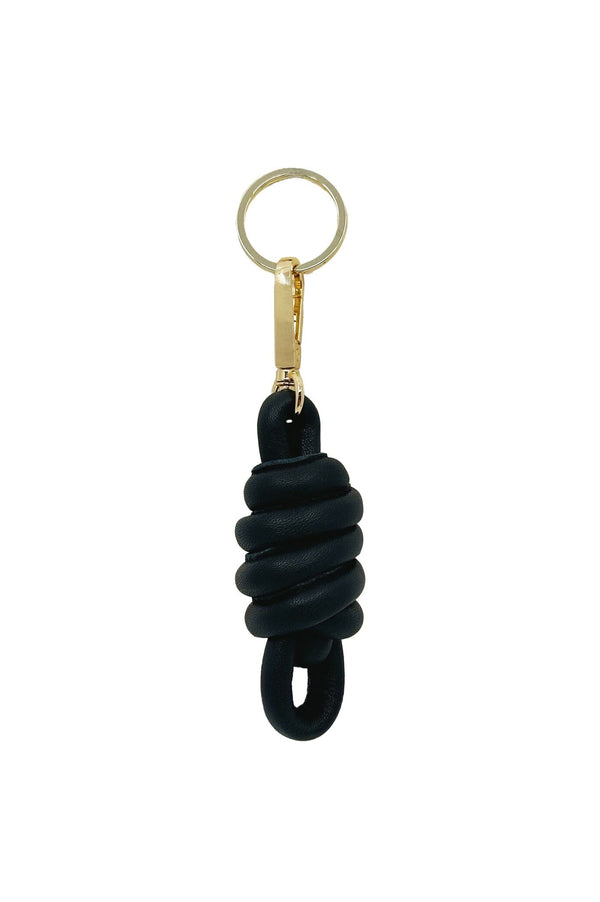 Knot Keyring Soft Leather Black Accessories