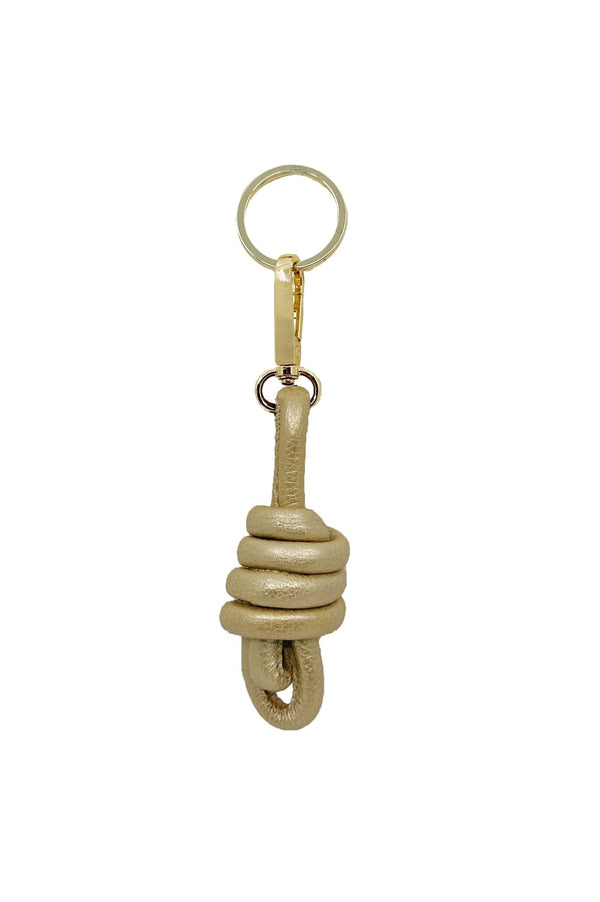 Knot Keyring Soft Leather Gold Accessories