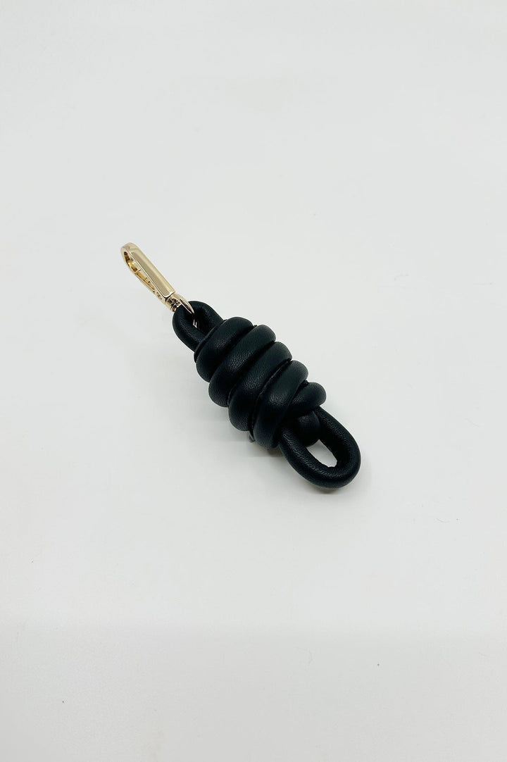 Knot Keyring Soft Leather Black Accessories