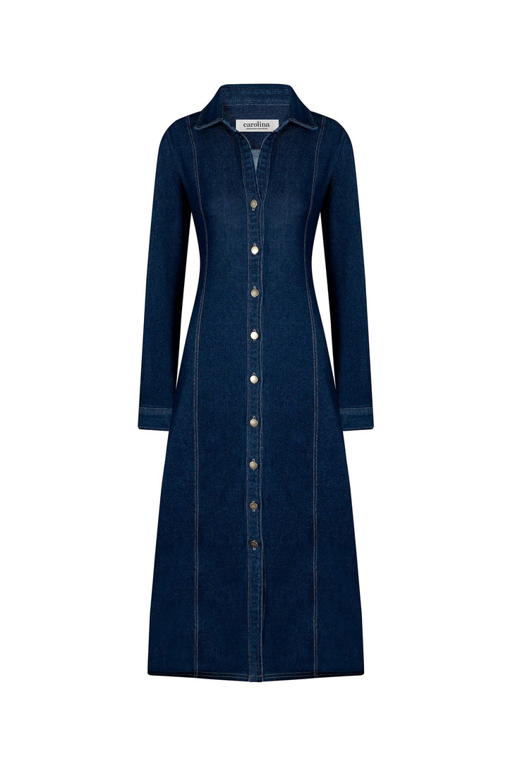 Larisa Long Sleeve Denim Dress Dress