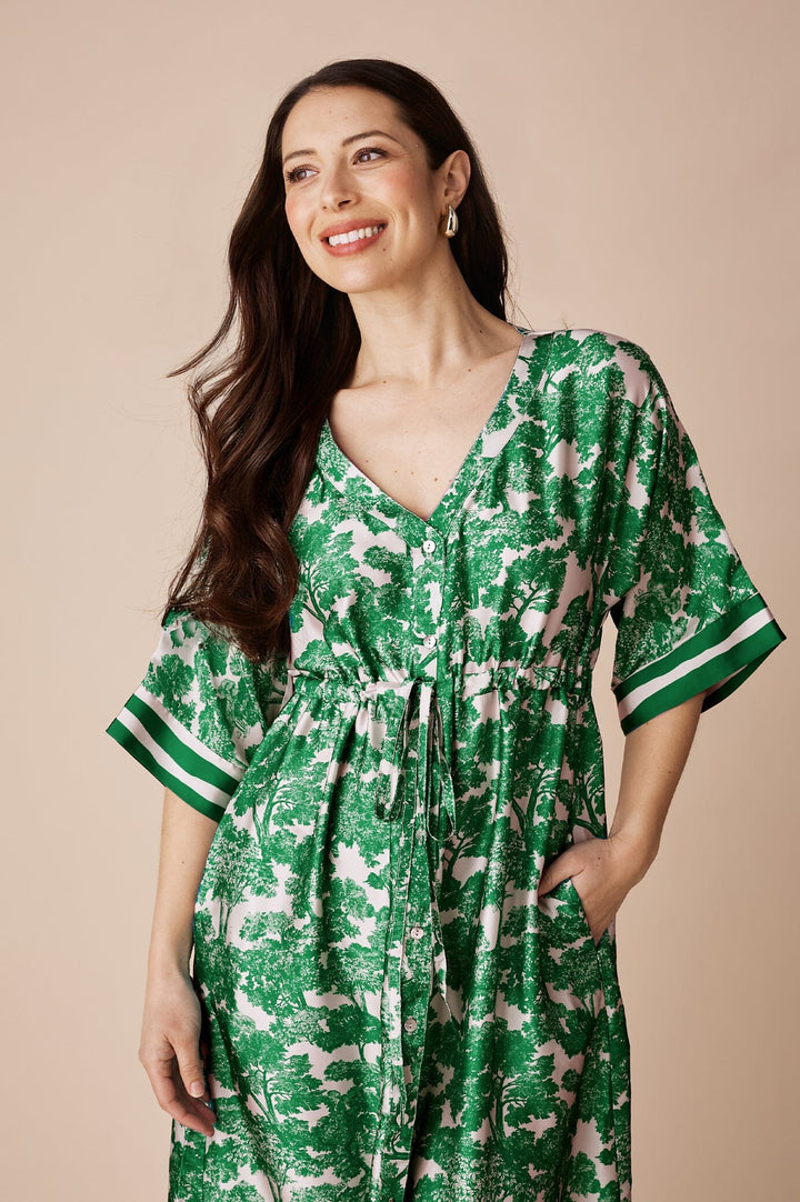 Lisa Short Sleeve Dress Emerald Dress