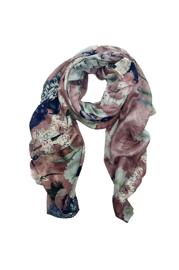 Lissy Floral Modal Scarf Musk Modal Scarf