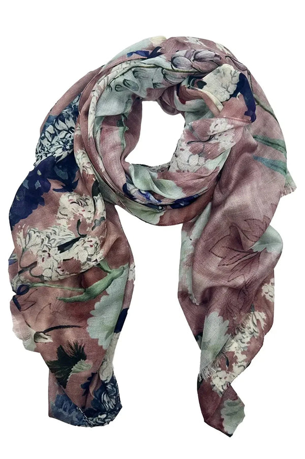 Lissy Floral Modal Scarf Musk - Pre Order Scarves