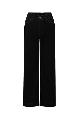 Lucy Straight Leg Jeans Black- Pre Order Denim Pants