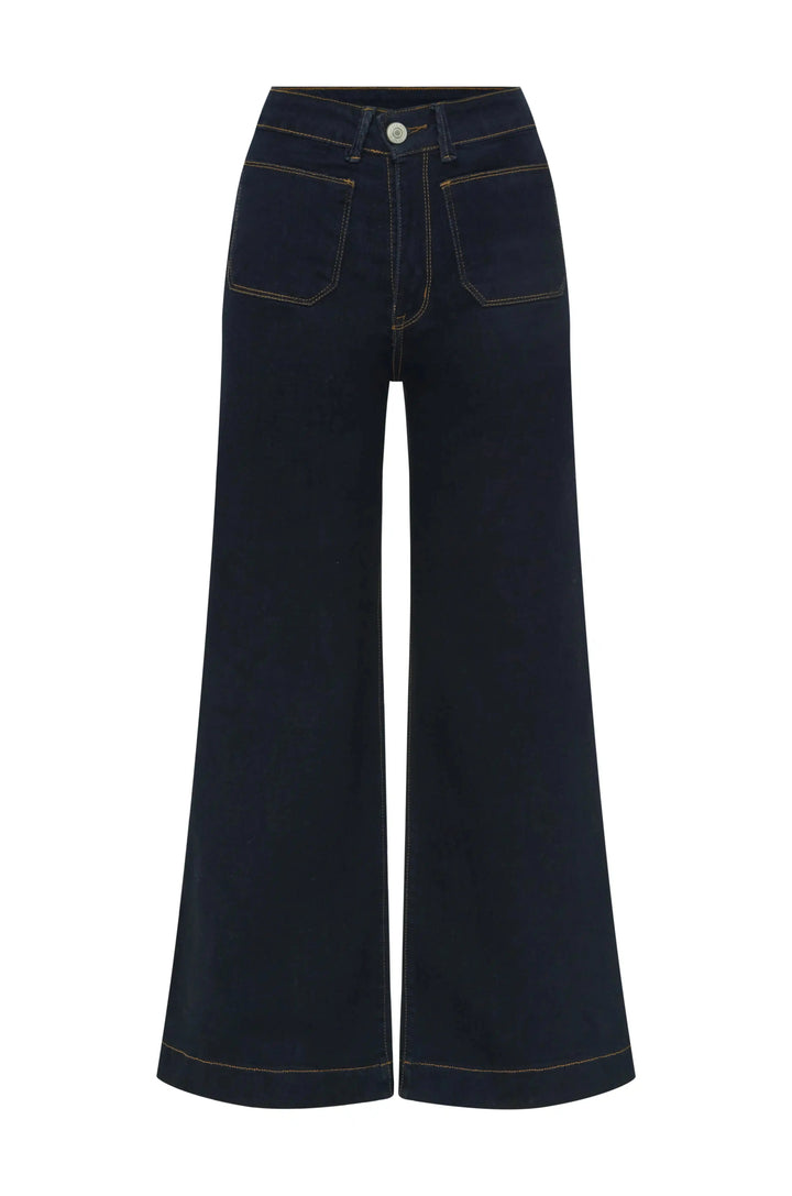 Maddy Wide Leg Dark Denim Jeans Denim Pants