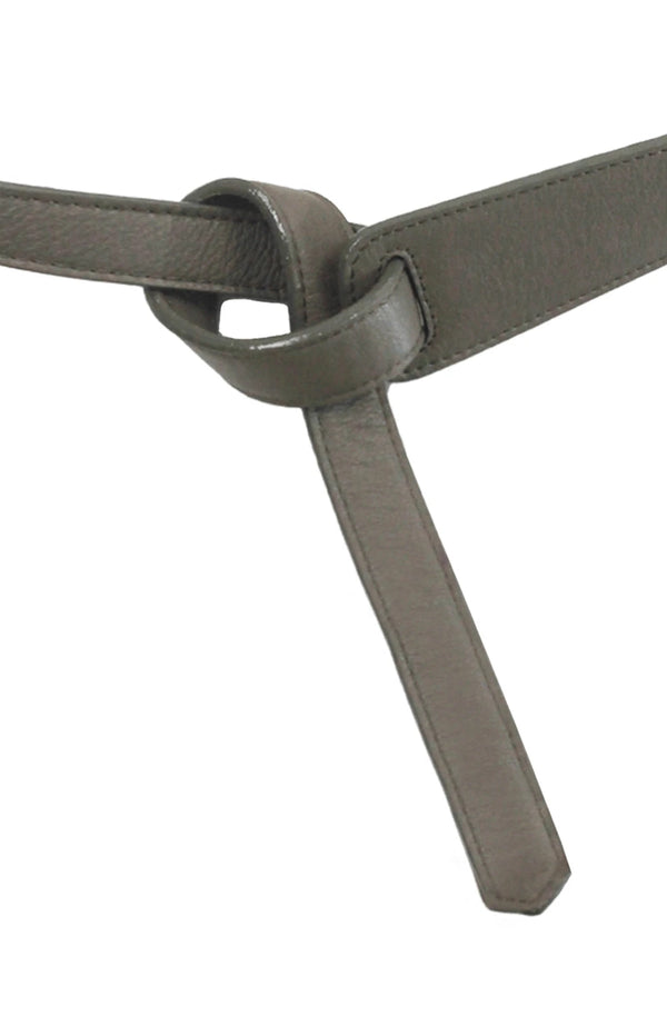 Mae Wrap Around Thin Belt Khaki Belts