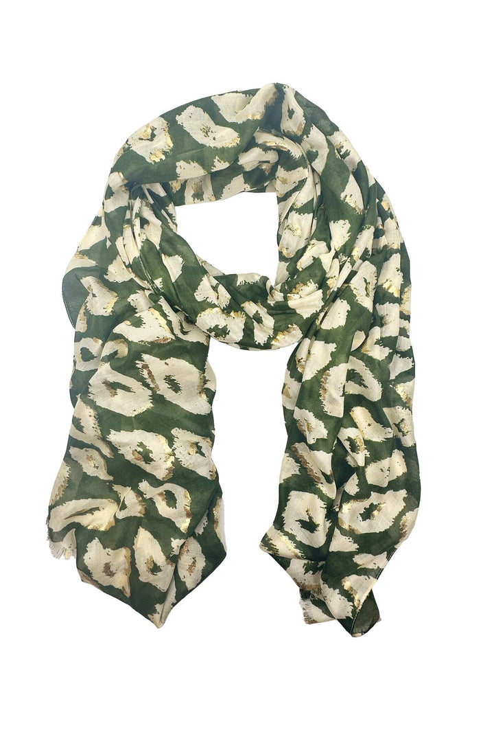 Makena Modal Scarf Olive with Gold Scarves