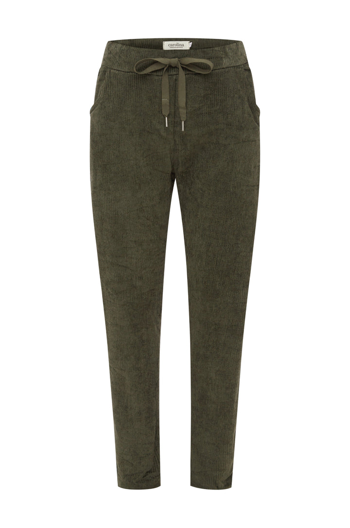 Maricela Corduroy Pants Olive Pants