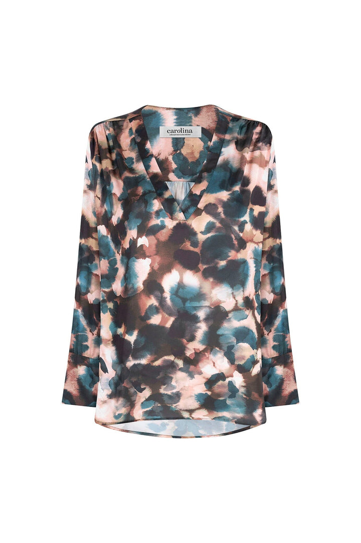 Milana Print V-Neck Long Sleeve Top Tops