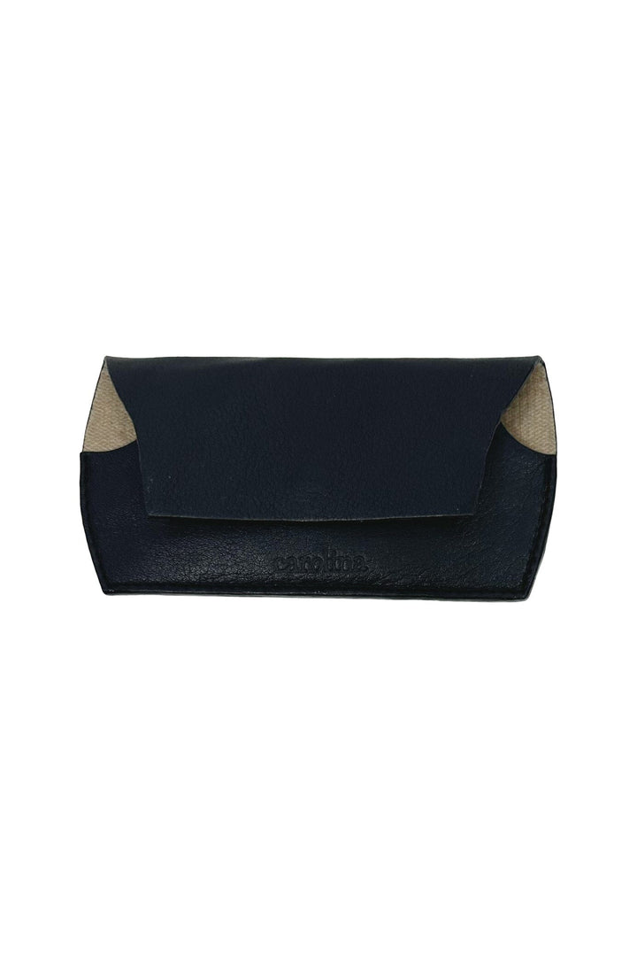 Misha Sunglass Case Black Leather