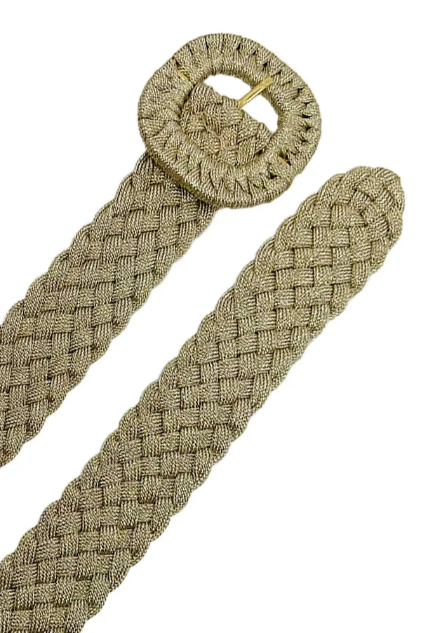 Ornela Plaited Belt Light Gold Metallic Belts