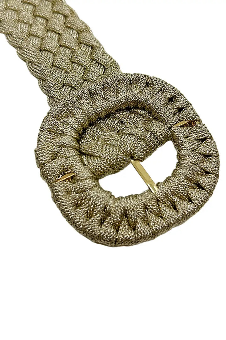Ornela Plaited Belt Light Gold Metallic Belts