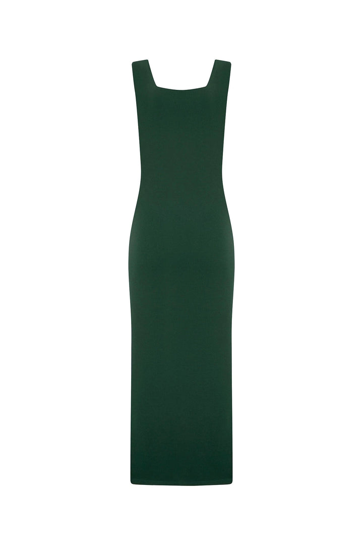 Portofino Sleeveless Midi Dress Forest Green Dress