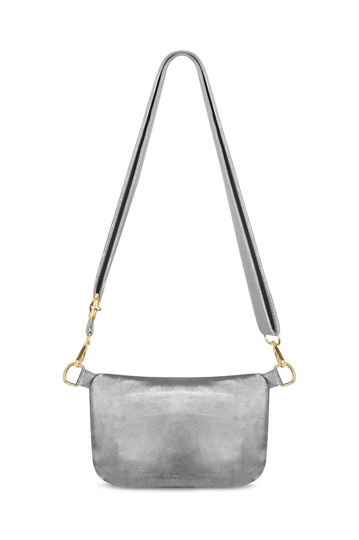 Ramona Leather Handbag Silver Metallic Leather