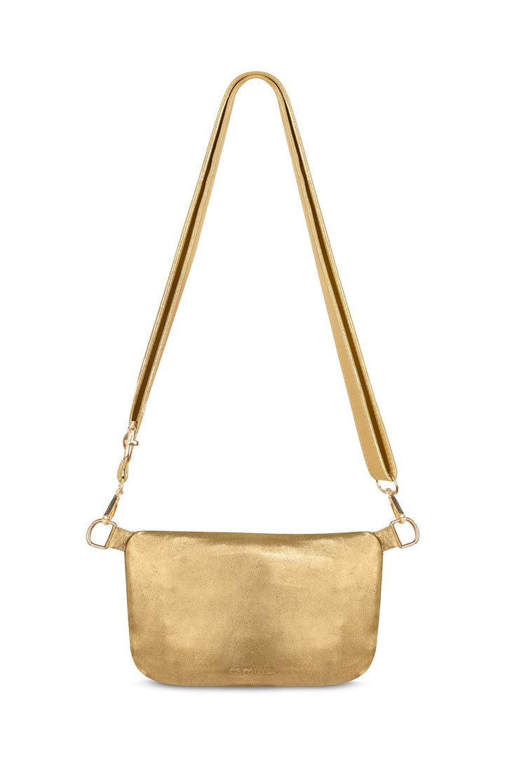 Ramona Leather Handbag Gold Metallic Leather