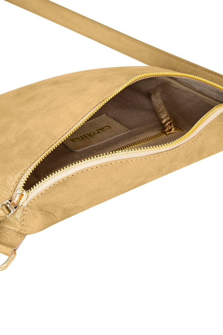 Ramona Leather Handbag Gold Metallic Leather