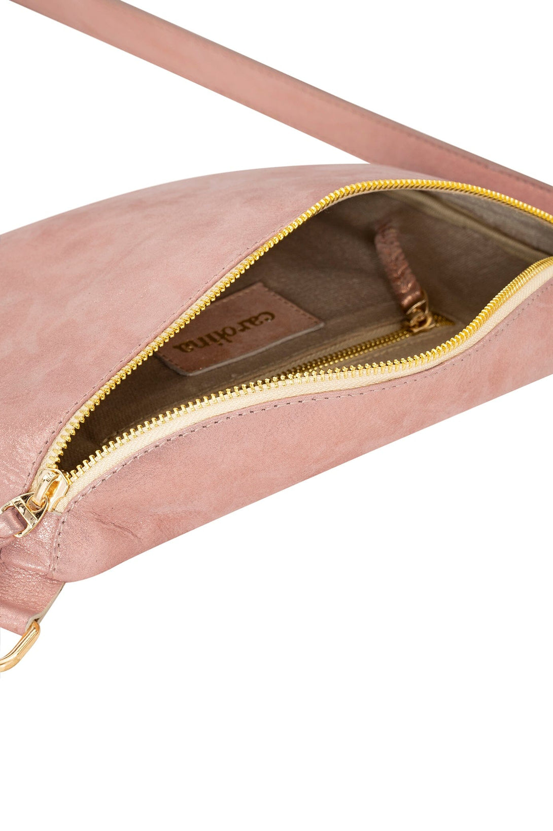 Ramona Leather Handbag Rose Gold Metallic Leather