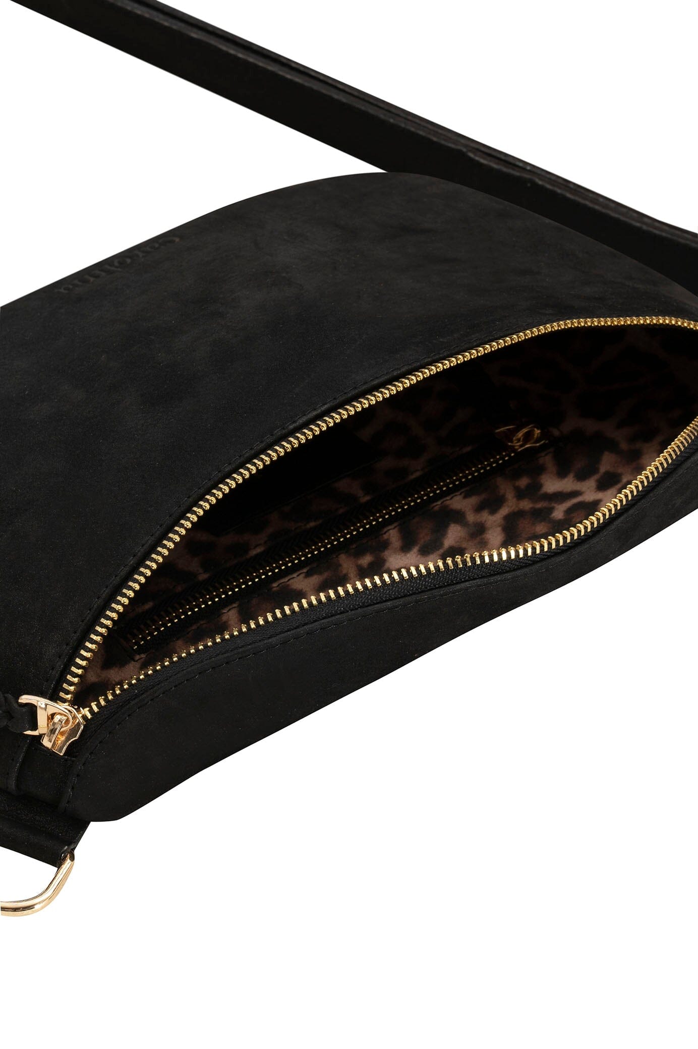 Ramona Leather Handbag Black Metallic Crossbody Bag