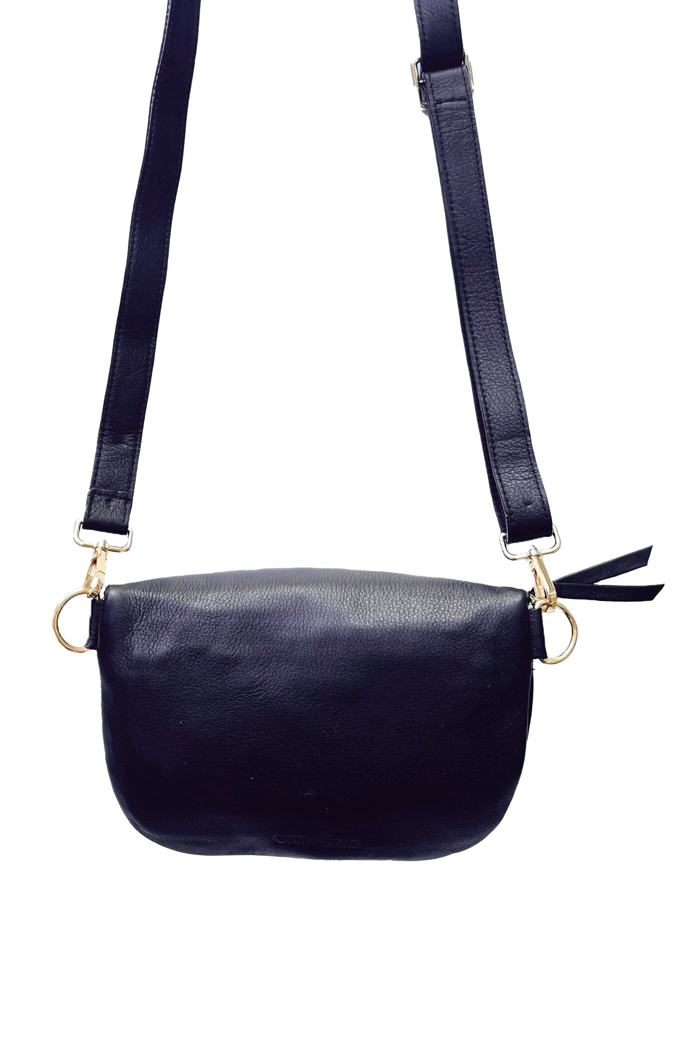 Small navy leather handbag online