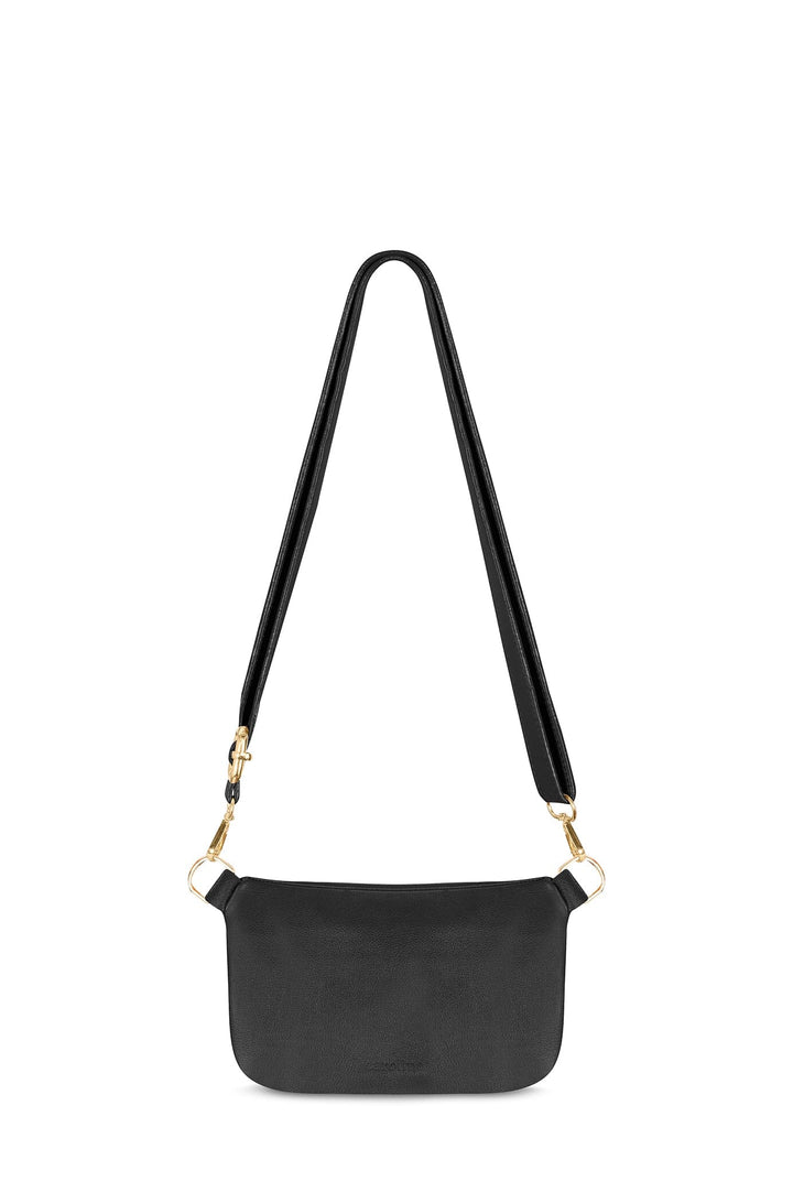 Ramona Small Leather Handbag Black Cowhide Leather