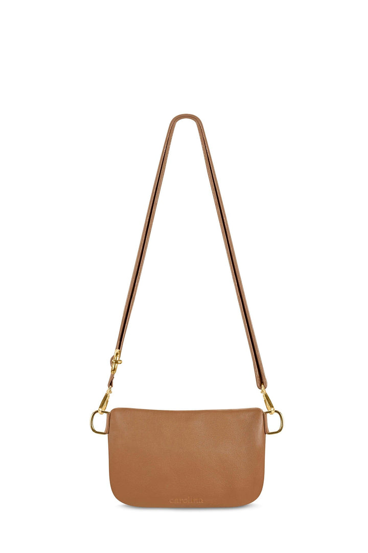 Ramona Small Leather Handbag Tan Crossbody Bag