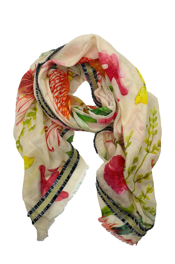 Rebekah Floral Modal Scarf Mellow Scarves