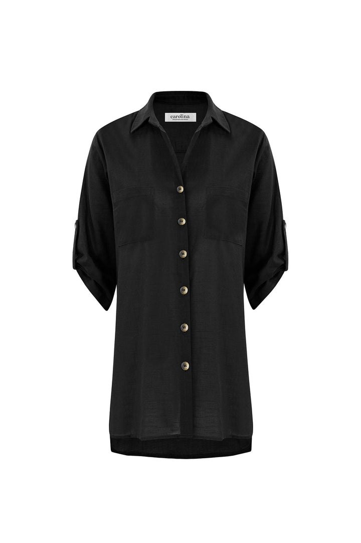 Denver Dress Shirt Black Dress-Shirts