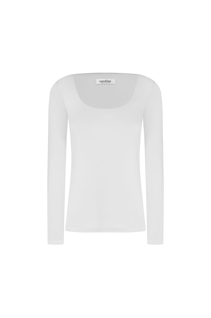 Lina Long Sleeve Top White - Pre Order Tops