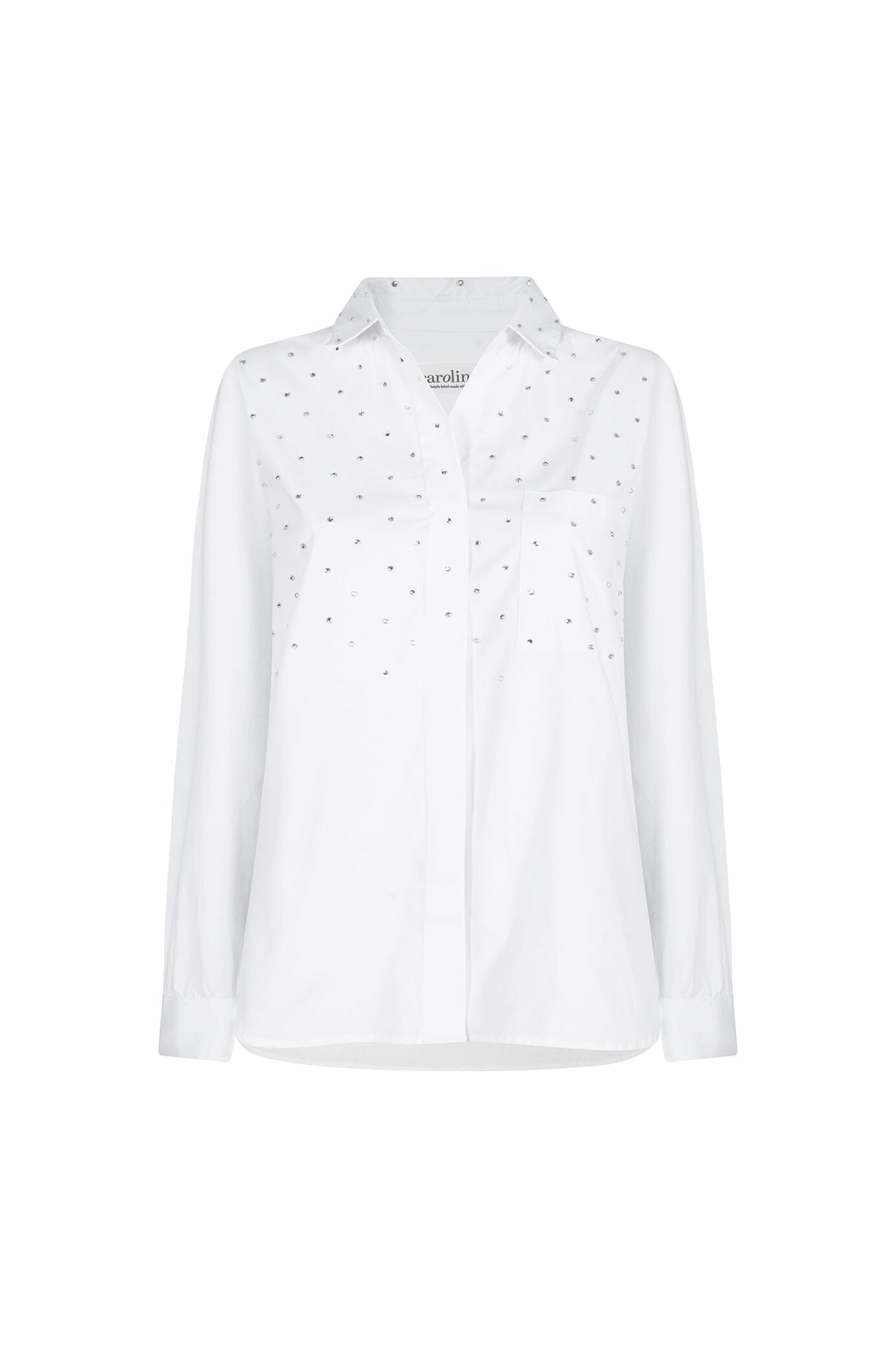 Renata White Collared Shirt Tops | Long Sleeve