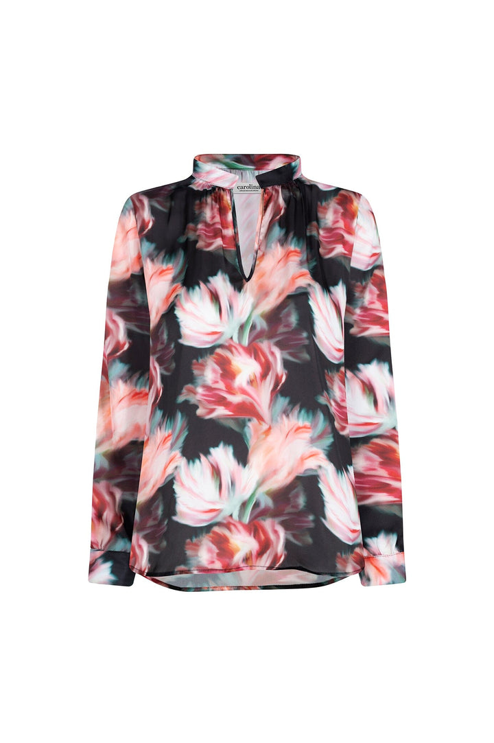 Romy Floral V-Neck Long Sleeve Top – Carolina