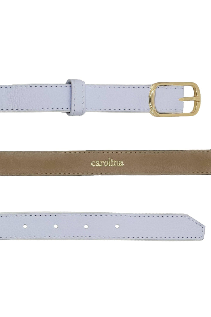 Skinny Belt White Belts