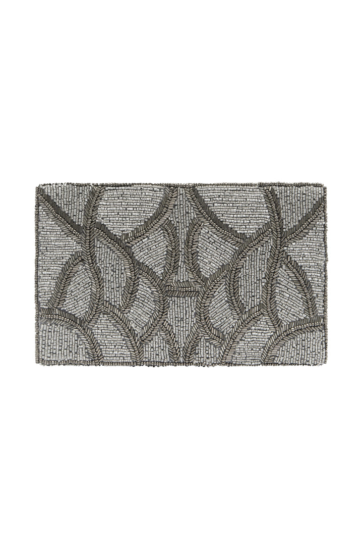 Stella Sequinned Clutch Bag Silver Seasonal Handbag