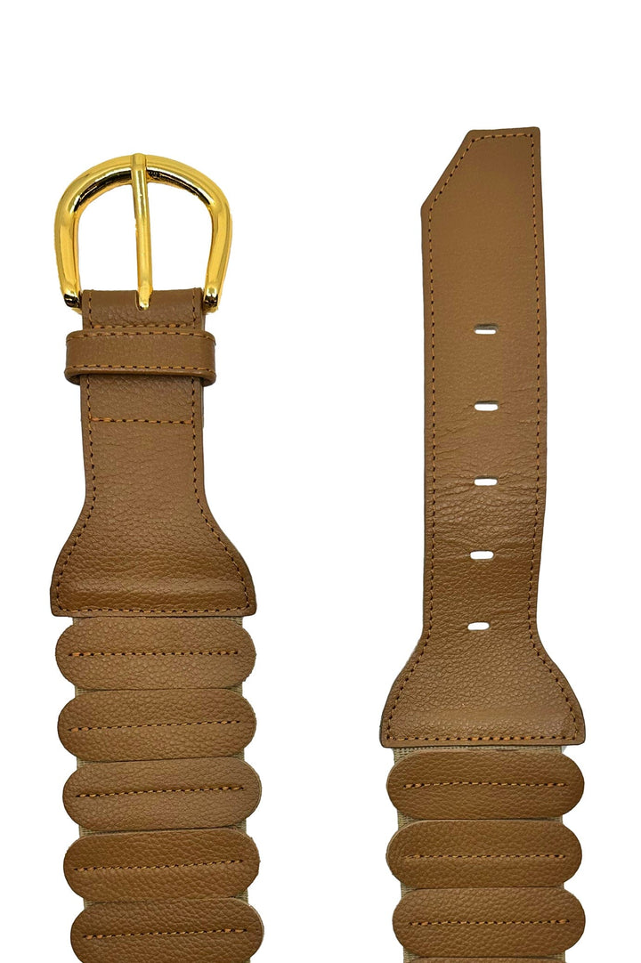 Tatiana Elasticated Belt Tan Belts