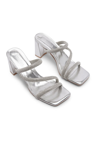 Teresa Heels Silver Shoes