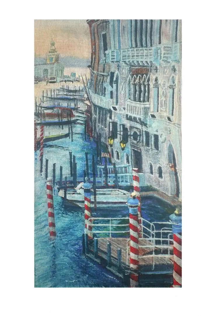 The Grand Canal in Venice Inspired Modal Scarf Scarves