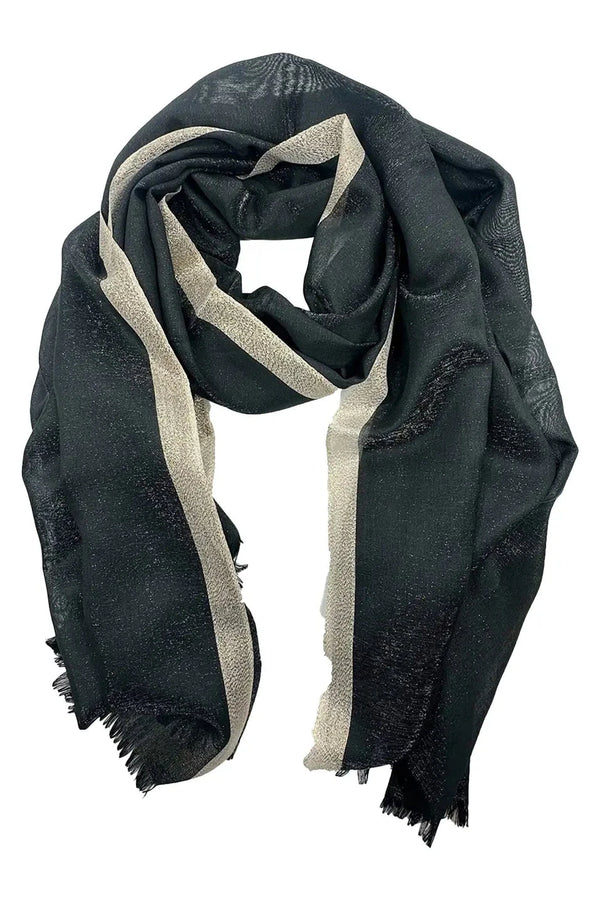Valerie Shimmer Scarf Black 