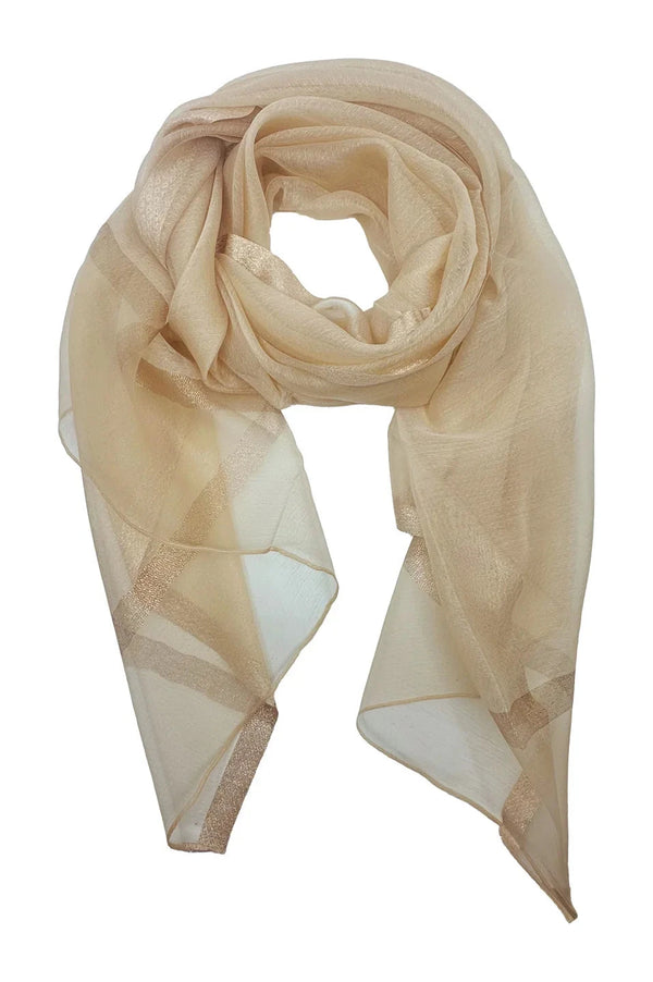 Valerie Shimmer Scarf Champagne 