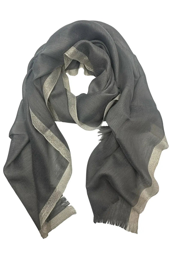 Valerie Shimmer Scarf Dark Grey 